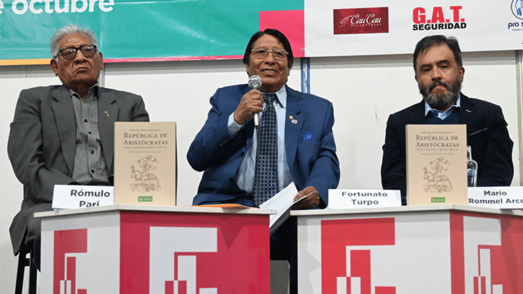 Fortunato Turpo presentó libro República de Aristócratas: “Caudillos condujeron al Estado en permanente crisis”